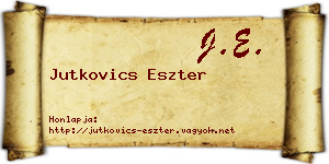 Jutkovics Eszter névjegykártya